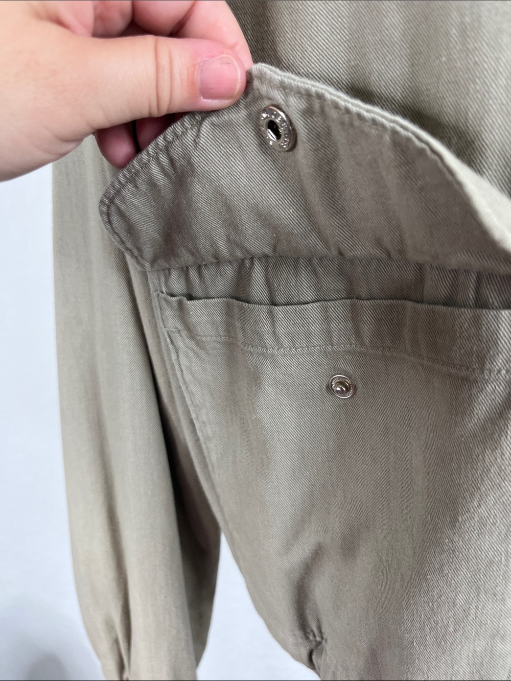 Polo Ralph Lauren Cotton Bomber Flap Pockets VTG Epaulets Oversized Jacket - Picture 6 of 13